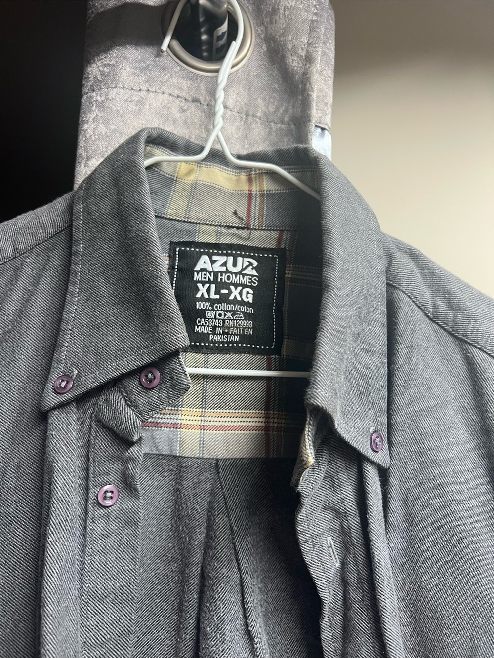 AZUR Men’s Grey Lightweight Shirt Jacket